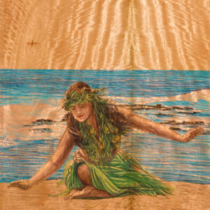 Hawaii Oil on Wood Painting